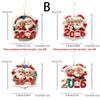 2026 Santa Flat Acrylic Hanging Ornament Shatterproof Car Backpack Decoration For Christmas Party Home