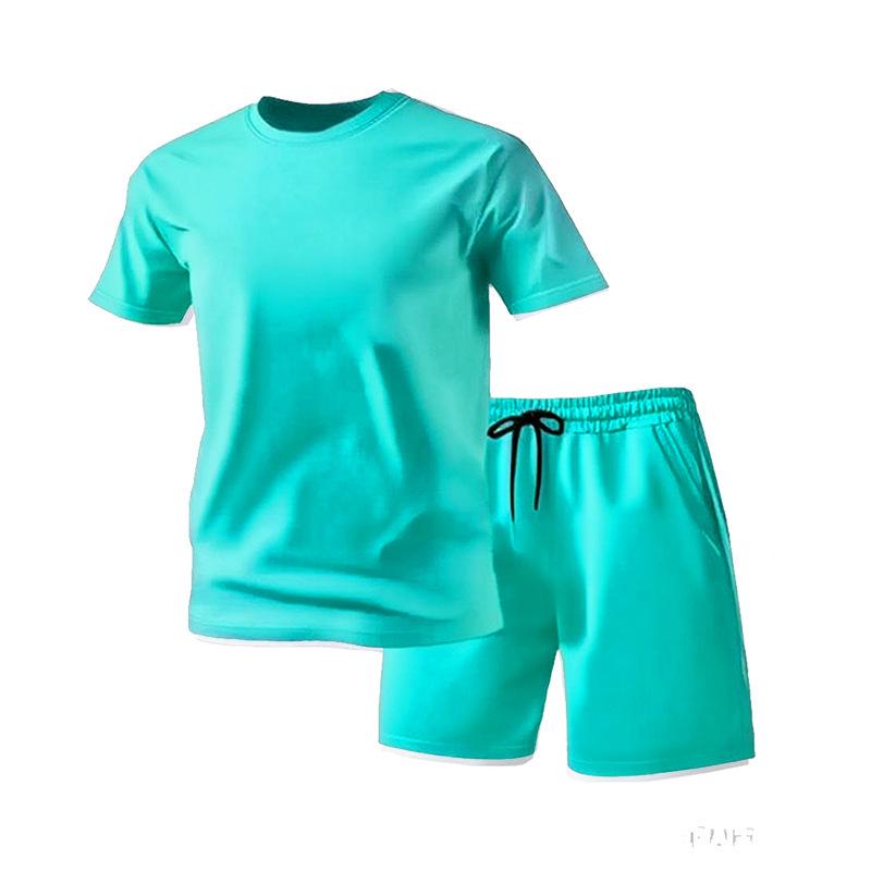 Herren Schnelltrocknendes Sommer Sportset: Kurzarm-T-Shirt & Shorts 2-teilig zum Laufen