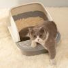 Cat Litter Box Removable Semi Closed Kitty Litter Pan Portable Pet Bedpan Potty Toilet for Rabbit Medium Large Cat Small Animals