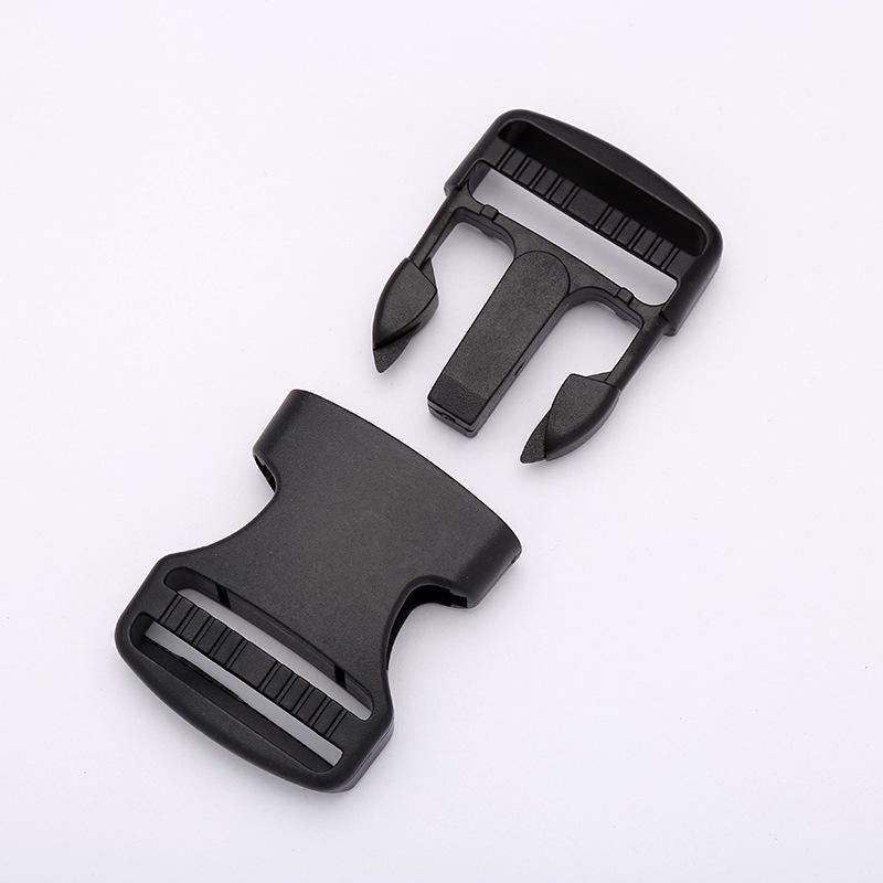 Umweltfreundliche schwarze POM-Kunststoff-Gurtbandschnalle zur Rucksackverstellung (1-5 cm)