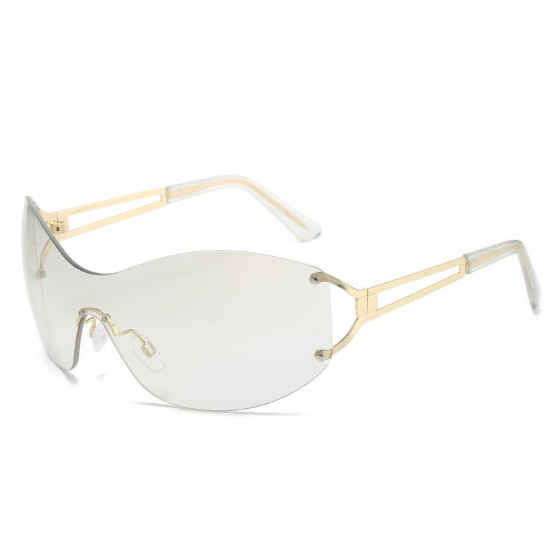 Y2K Spice Girl Wind Sunglasses, Rimless One-Piece Large-Frame Sunglasses For Women Uv400