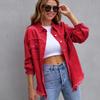 Women's Fashion Ripped Denim Women's Spring and Autumn Long-sleeved Casual Lapel Top Jacket
