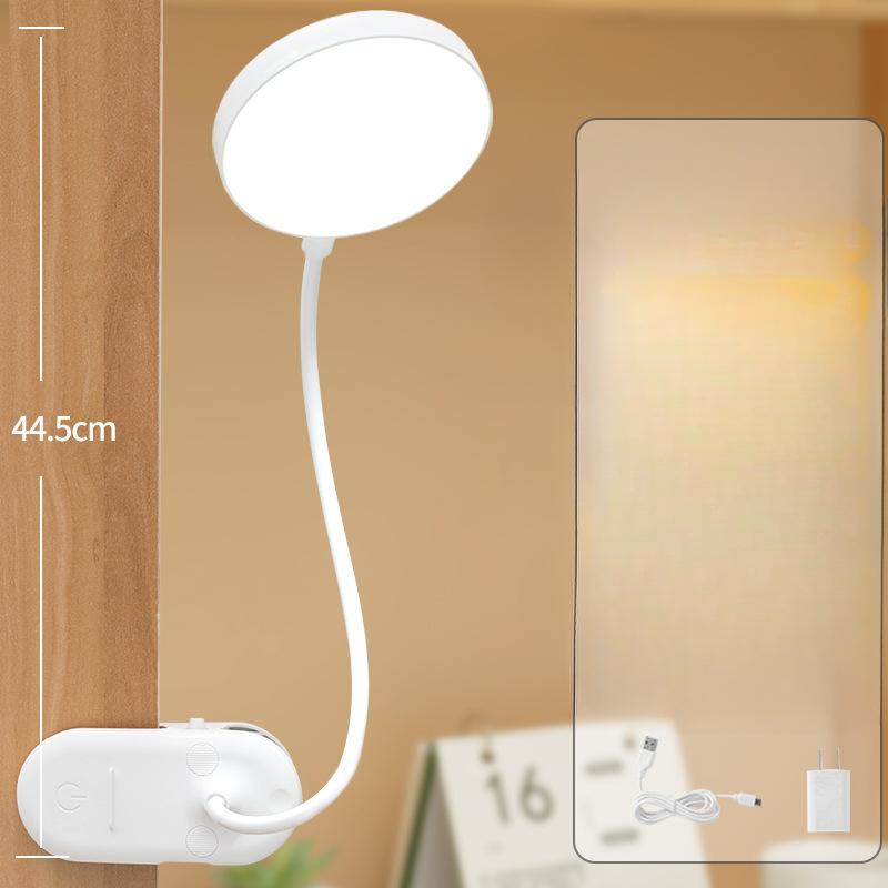 Clamp Lamp Study with Student Dormitory Home Eye Protection Lamp Desk LED Rechargeable Lamp Bedroom Bedside Lamp