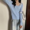 Women's V-Neck Slim-Fit Knit Sweater - Autumn 2022 Split Design