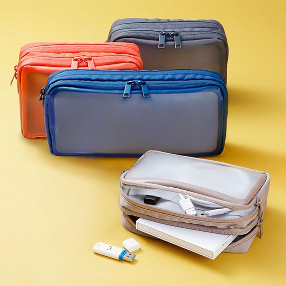 Waterproof Charger Cable Organizer 1/2/3 Compartment Digital Accessories Case Cosmetic Storage
