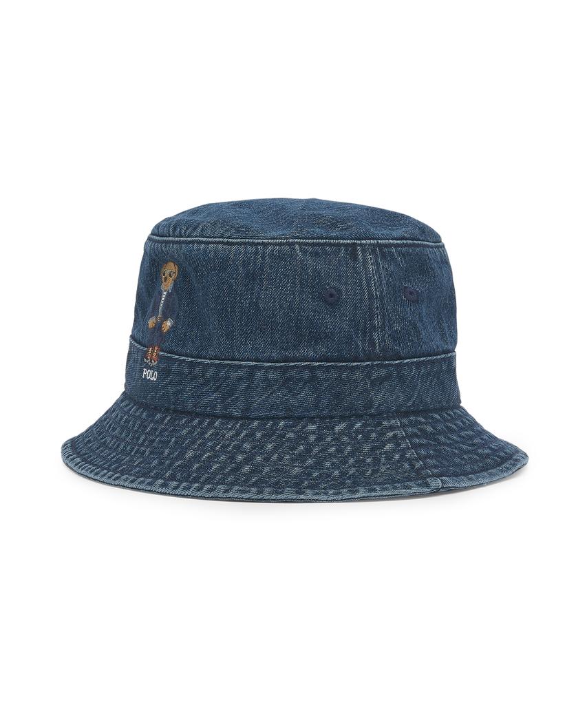 POLO RALPH LAUREN Polo Bear Denim Bucket Hat - Bru