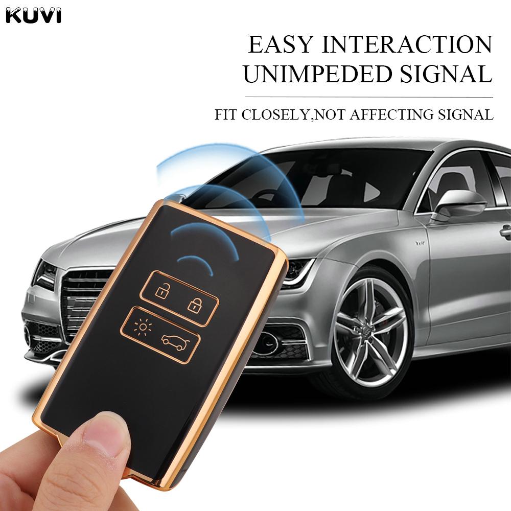TPU Car Card Key Case Cover Shell Fob For Renault Koleos Captur Megane Clio Scenic Talisman Arkana For Dacia Sandero Accessories