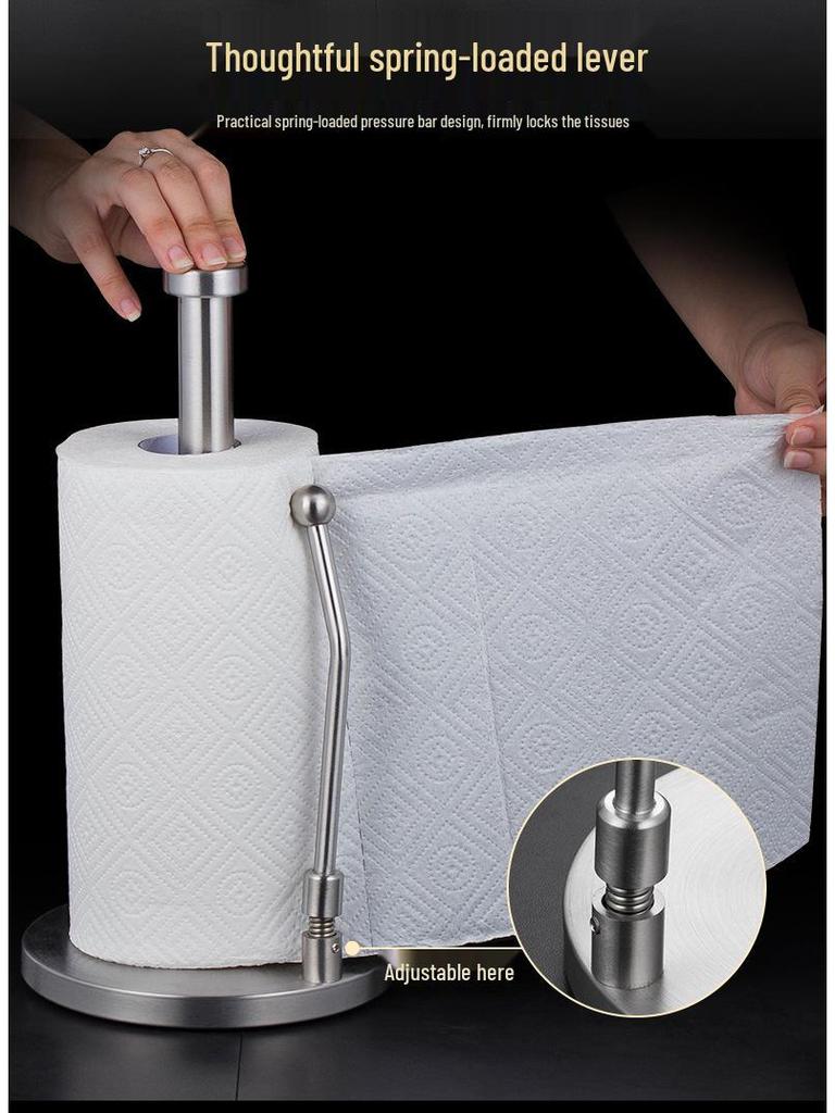 Stainless Steel Vertical Paper Towel Holder for Kitchen, Living Room, or Restaurant