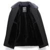 Men's Windproof Bomber Jacket Winter Warm Padded Thick Outwear Flight Coats Fleece Lapel Jackets for Male Plus Size