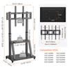UNHO Mobile Floor TV Stand with Castors, Heavy Duty TV Cart Stand for 32''-100'' LED LCD Screens Height Adjustable Ultra Stable