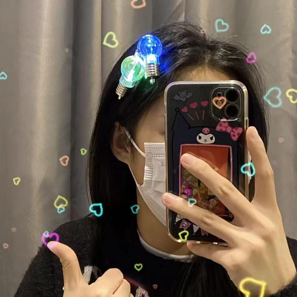 Farbwechselnde Spaß-Glühbirnen-Haarspange - Simulierte Haarnadel-Accessoire für Studenten