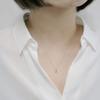 VA Vendome Aoyama Necklace In 10K Yellow Gold with and Drop Motif [Official] Diamonds, Aquamarine, (GJVN041640AQ)