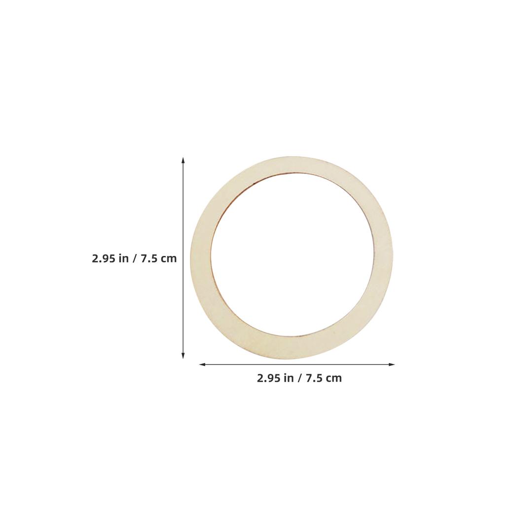 50pcs 7.5Cm Wooden Circle Discs Natural Round Wood Pieces For Diy Craft Pendant Coaster Decor Art Supplies Light Yellow