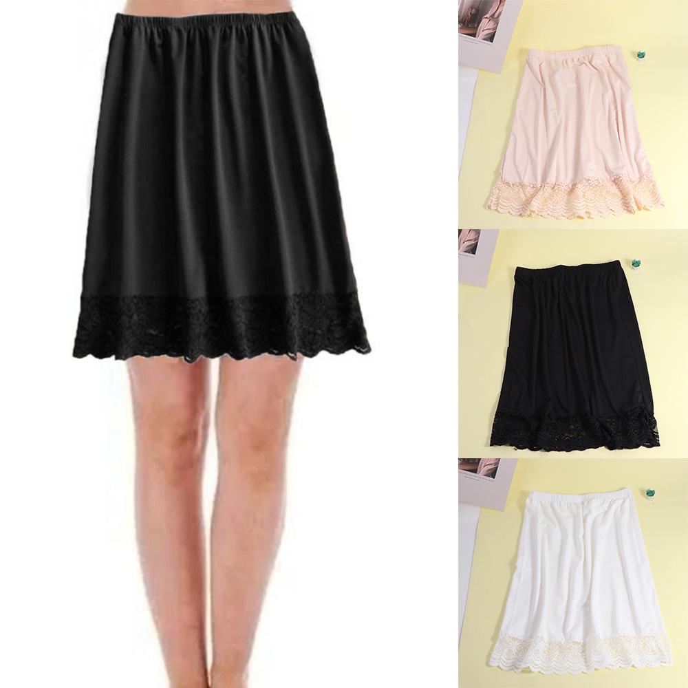 Lace Flower Women's Dress Underskirt Slips Innerwear High Waist Lining Petticoat  Summer