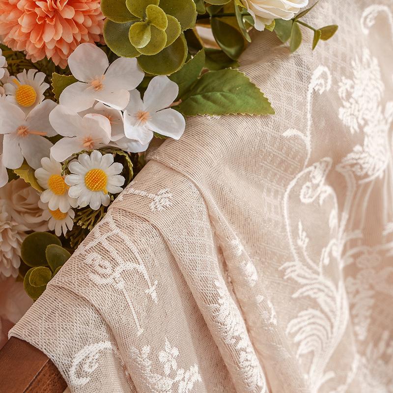 French Non-Punching Gauze Curtain Finished Product Is Opaque To Light, Living Room Bedroom Door Curtain, Curtain Bay Window Atmosphere