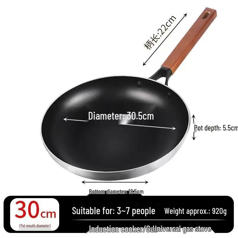 Non-Stick Single Handle Frying Pan for Steak, Eggs, and More - Compatible with Gas and Induction Cookers.