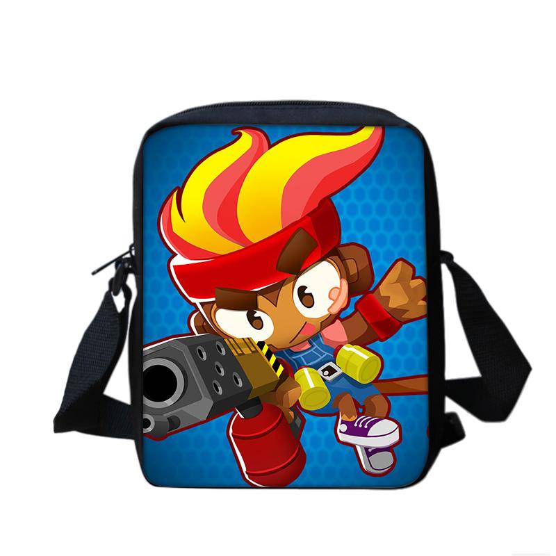 Bloons TD 6 shoulder bag, large capacity, compact, new trend, game printing, kindergarten, elementary school, boys and girls