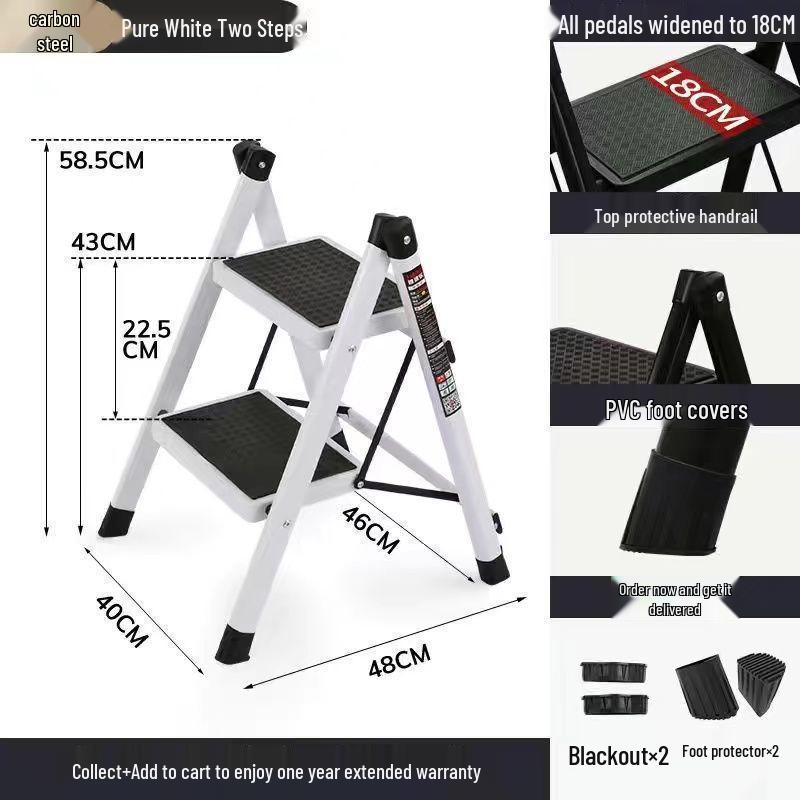 

Multifunctional Indoor Folding A-Frame Carbon Steel Ladder
