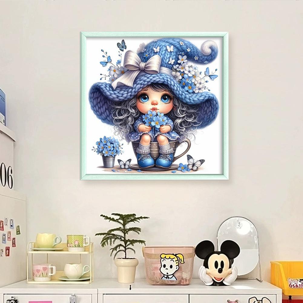 Plná vyšívací nit z ekologické bavlny 11CT Sada křížkového stehu Gnome Art