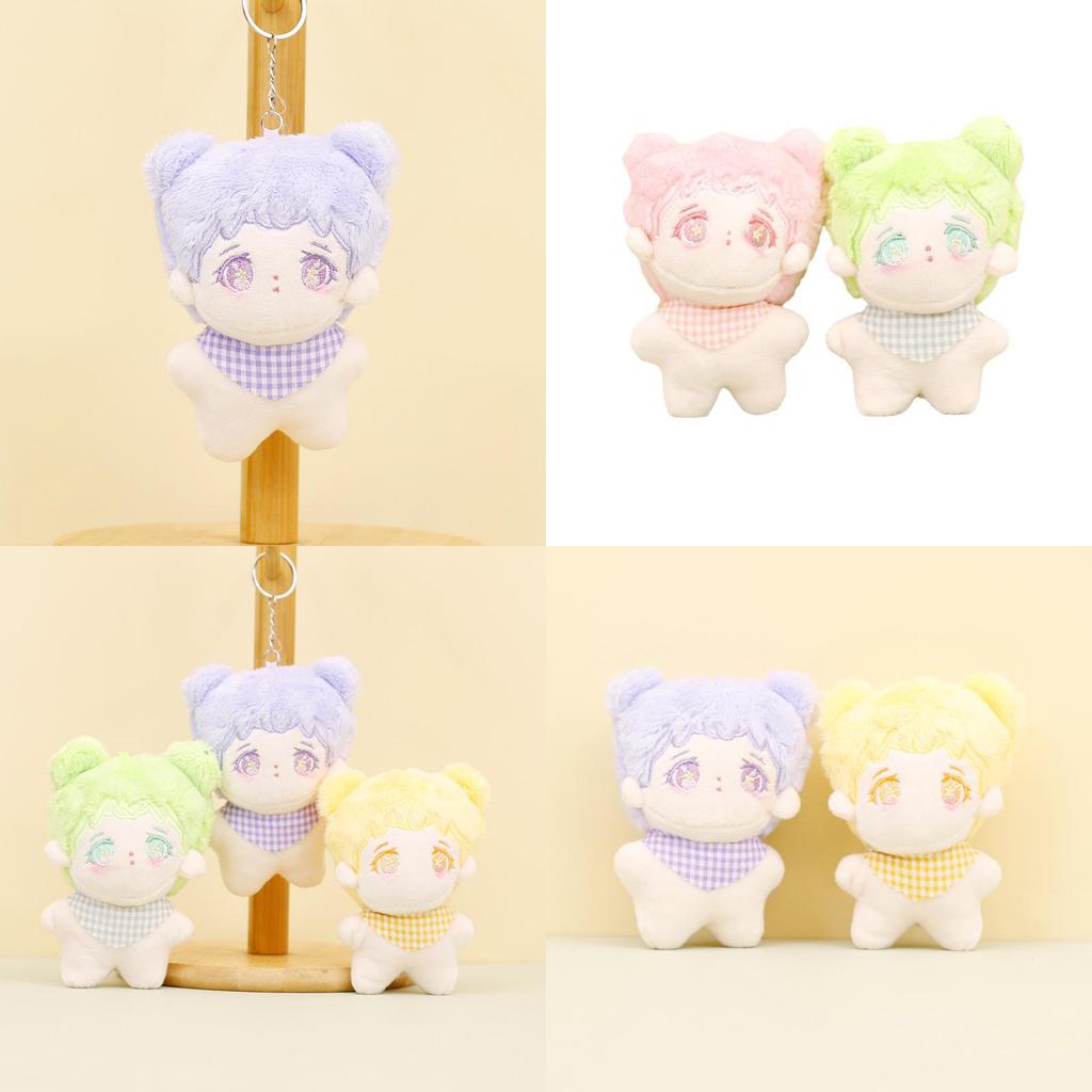 Adorable Plush Toy Keychain Soft Cotton Doll Cute Character Bag Charm For Couples