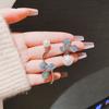 Fashion Crystal Design Earrings for Women, Asymmetrical Flower-shaped, Light and Fresh, Sweet and Charming Ear Pendants.