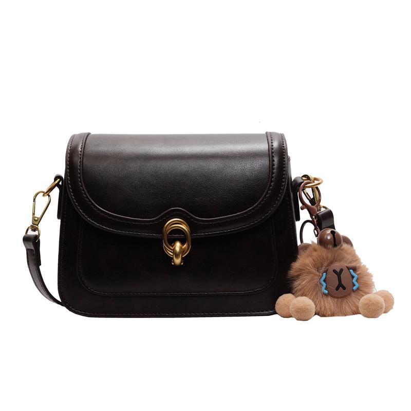 

Премиальная текстура модная сумка через плечо женская осенне-зимняя универсальная ретро повседневная сумка-мессенджер маленькая квадратная сумка Without pendant темно-коричневого