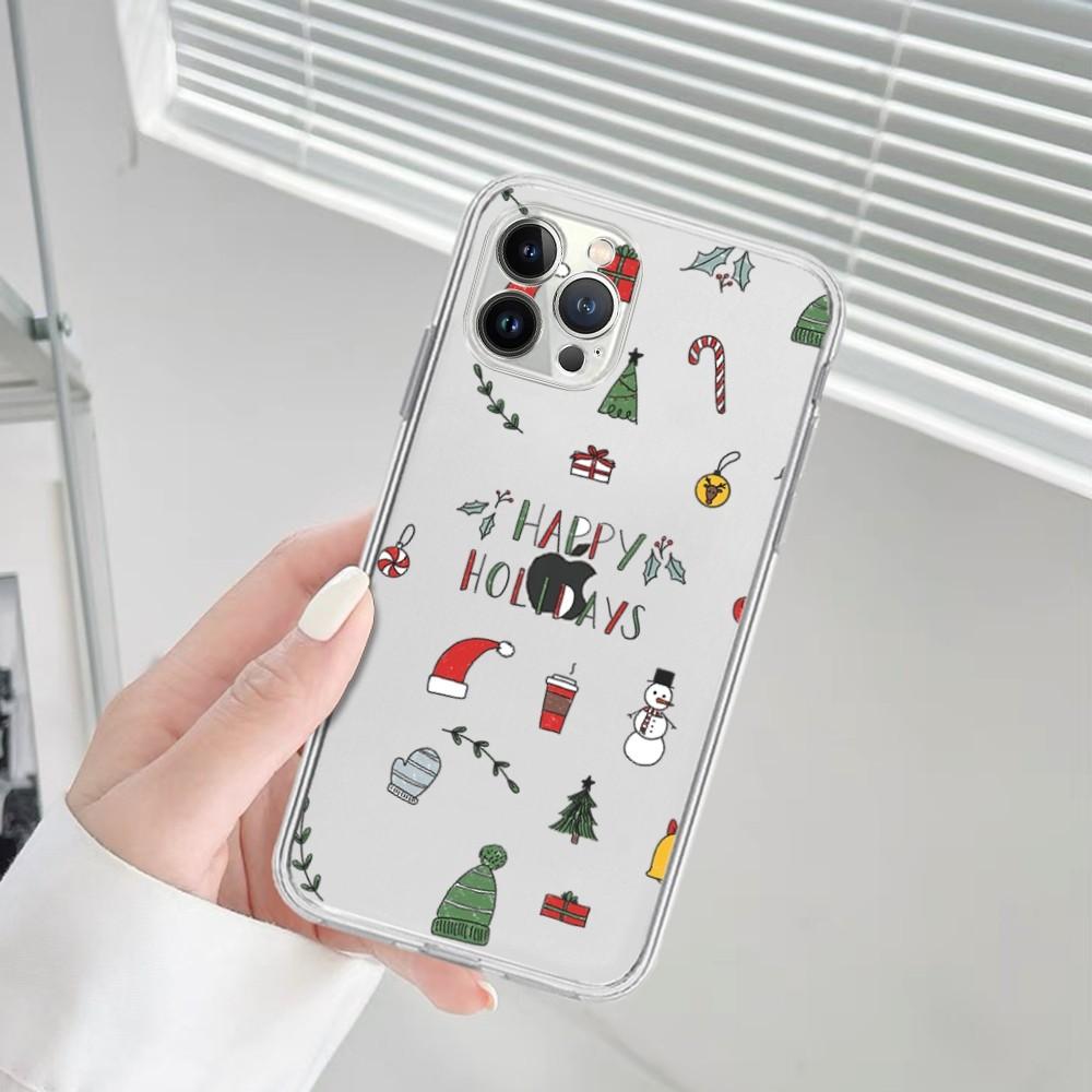 Christmas Mousepad For iPhone 16 15 14 13 12 Mini 11 Pro XS Max X XR SE 6 7 8 Plus Soft Silicone Cover