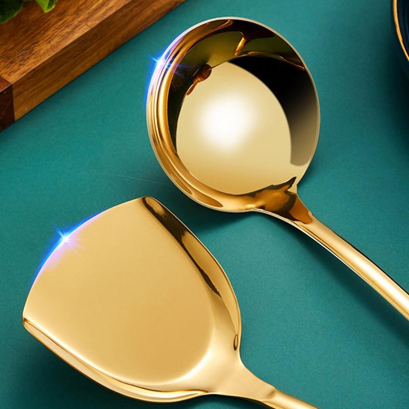 Electroplate Chef Utensil Set Cookware with Premium 201 Stainless Steel 4/6Pcs