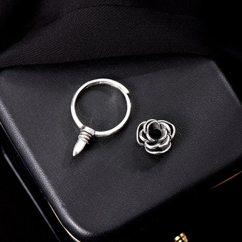 Self for Protection Ring Functional Hidden Cool Finger Ring Hip Hop Finger Rings for Men Women Dainty Rose Ring For Wome