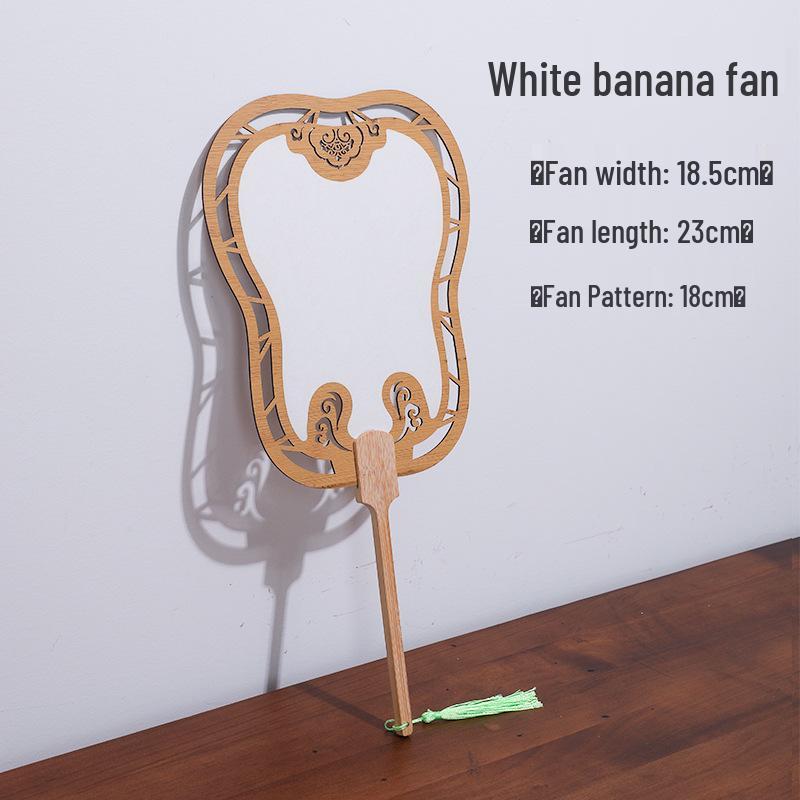Thick Xuan Paper Hollowed Round Fan: High-Grade Double-Sided Blank Ancient-Style for French Painting & Calligraphy