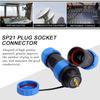 SP21 Wasserdichter Luftfahrtstecker 2/3/4/5/7/12-polig Docking-Typ Luftfahrtstecker Flammhemmender Kunststoff Kabel-Inline-Stecker