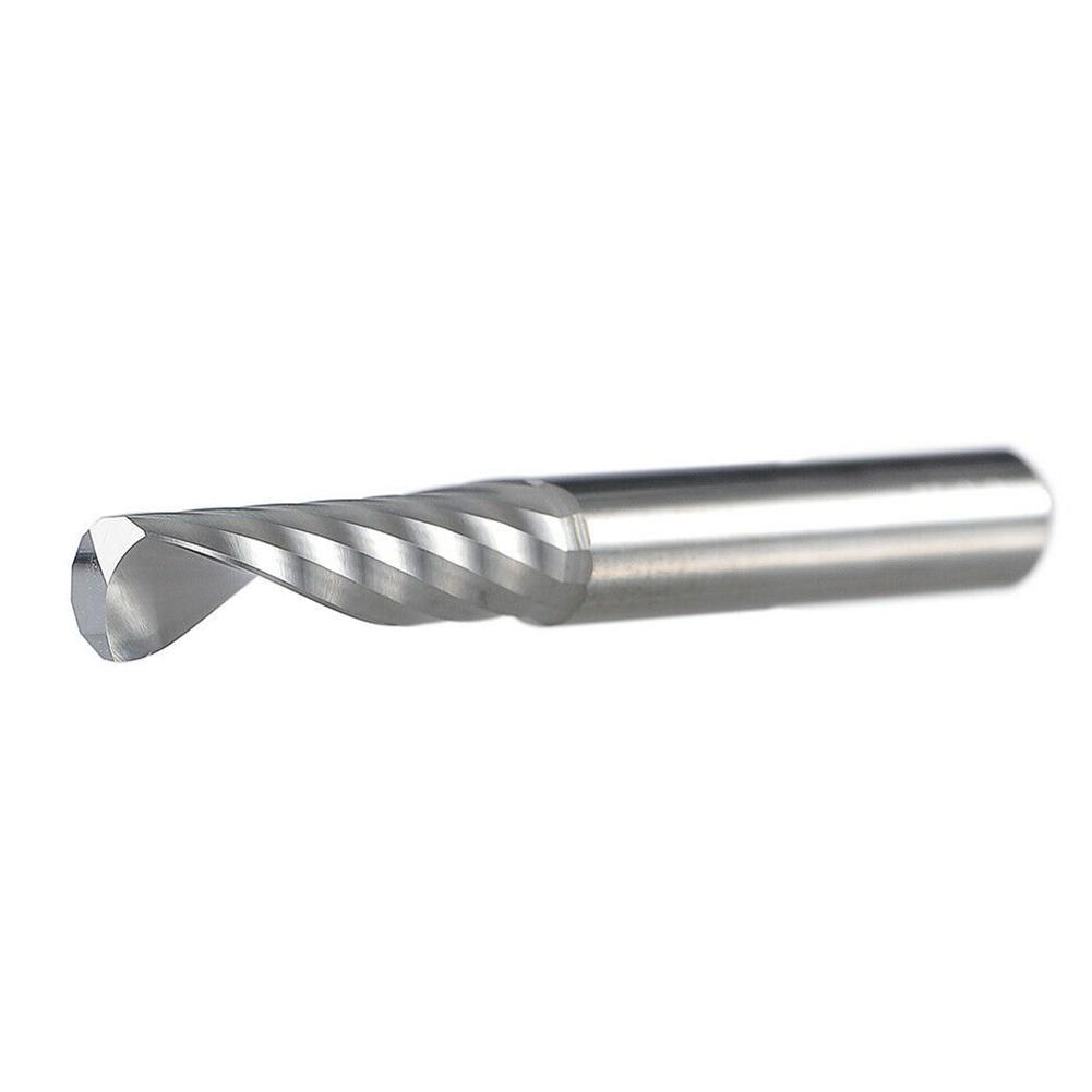 2 Stücke 6mm Einzelflöte Spiral Schaftfräser Hartmetall-fräser Bits für Aluminium 6*22mm