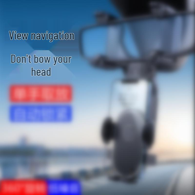 Rearview Mirror Car Phone Holder with AR Navigation and Rotating Bracket