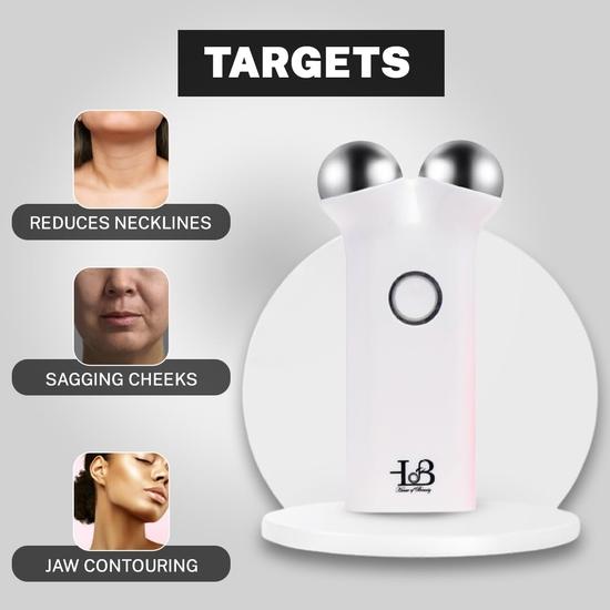 HOUSE OF BEAUTY Face Lift Pro Micro Currenting Face Massager & Collagen Face Serum for Lightening Tone - (Combo Pack of 2)