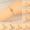2 Stück Geflochtene Armbänder, Verstellbares Zugband-Design Freundschaftsarmbänder, Chrysanthemen-Anhänger Freundschafts-Armbänder für Vielseitiges Tägliches Tragen