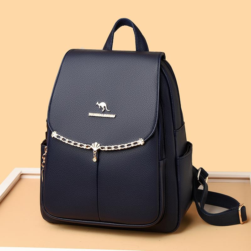 Jednobarevný dámský batoh středního věku s velkou kapacitou, taška pro matku, cestovní batoh