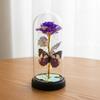 Butterfly Gold Foil Rose Immortal Flower Glass Cover Qixi Festival Valentine's Day Gift Creative Mother's Day Christmas Gift