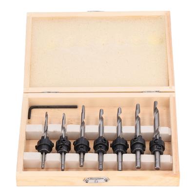 8 Teile/satz Kegel Senker Bit Schraube Set High Speed Stahl Holz Pilot Loch für Woods
