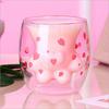 Cat Claws Creative Glass Double Floor Coffee Milk Glass Cherry Powder Homemade Transparent Glass Glass