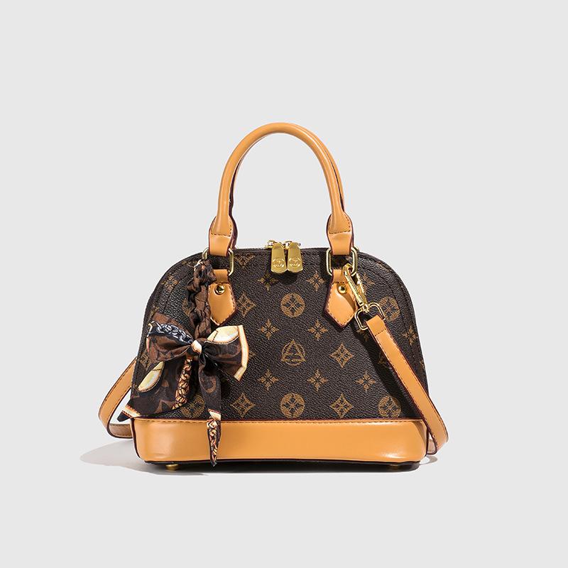 Premium Bag Women's New Retro Printed Shell Bag Versatile Classic Shoulder Handbag Women's Bag