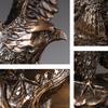 Antique Bronze Lifelike Eagle Sculpture Resin Animal Statue Home Decor Craft Ornament for Bedroom and living room