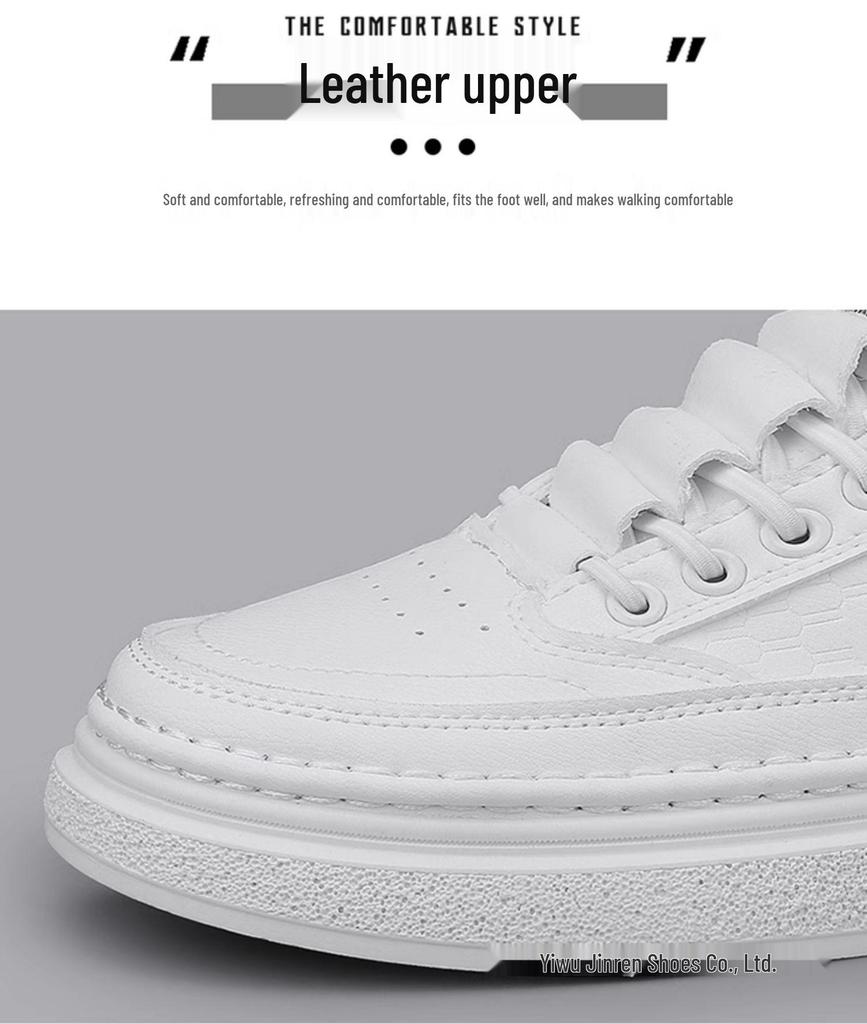 2025 Herren Weiße Unsichtbare Höhenvergrößernde Sneaker mit 10cm Dicksohle