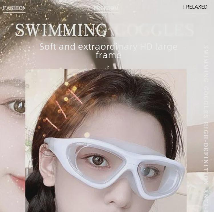 Plavecké brýle proti zamlžování s vysokým rozlišením pro krátkozraké dospělé - Ochrana očí pro muže a ženy