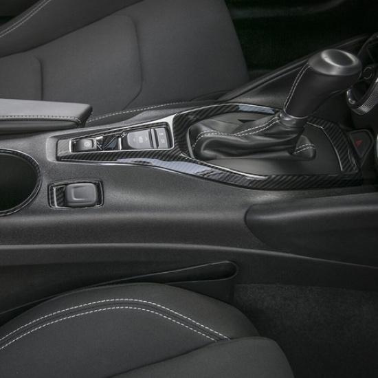 Kohlefaser Mittelkonsole Getriebepanel Dekor Abdeckung Zierleiste für Chevrolet Camaro 2017+