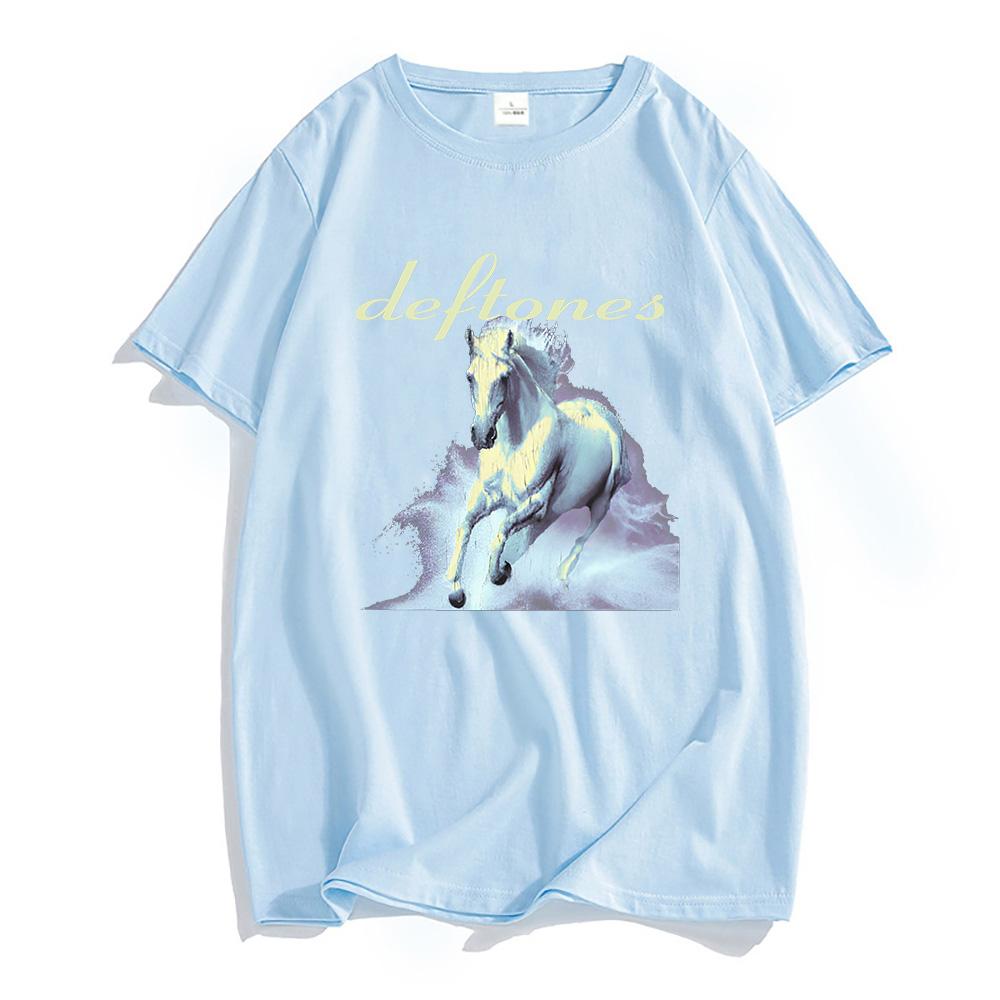 Deftones Rock Band Printing Tshirts Men Women Clothes Casual Short Sleeve Comfortable T-shirt Unisex Streetwear Graphic Tees Top