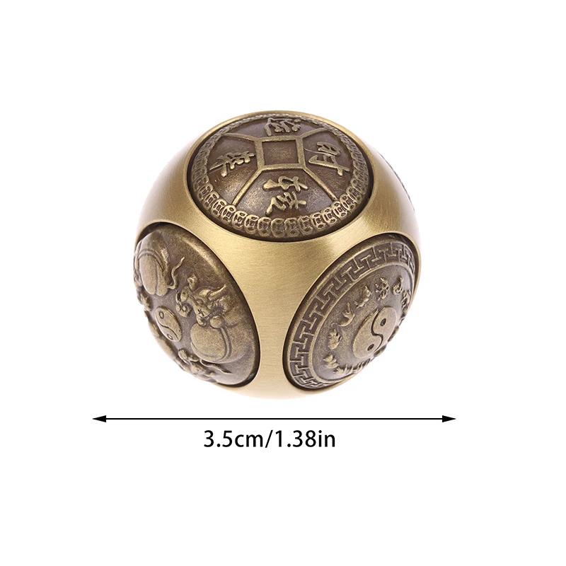 

Six faced Four Blessing Luck Money Fidget Spinner Brass Stress Relief Cube Decompression Ball Adult Fidget Toys Crafts