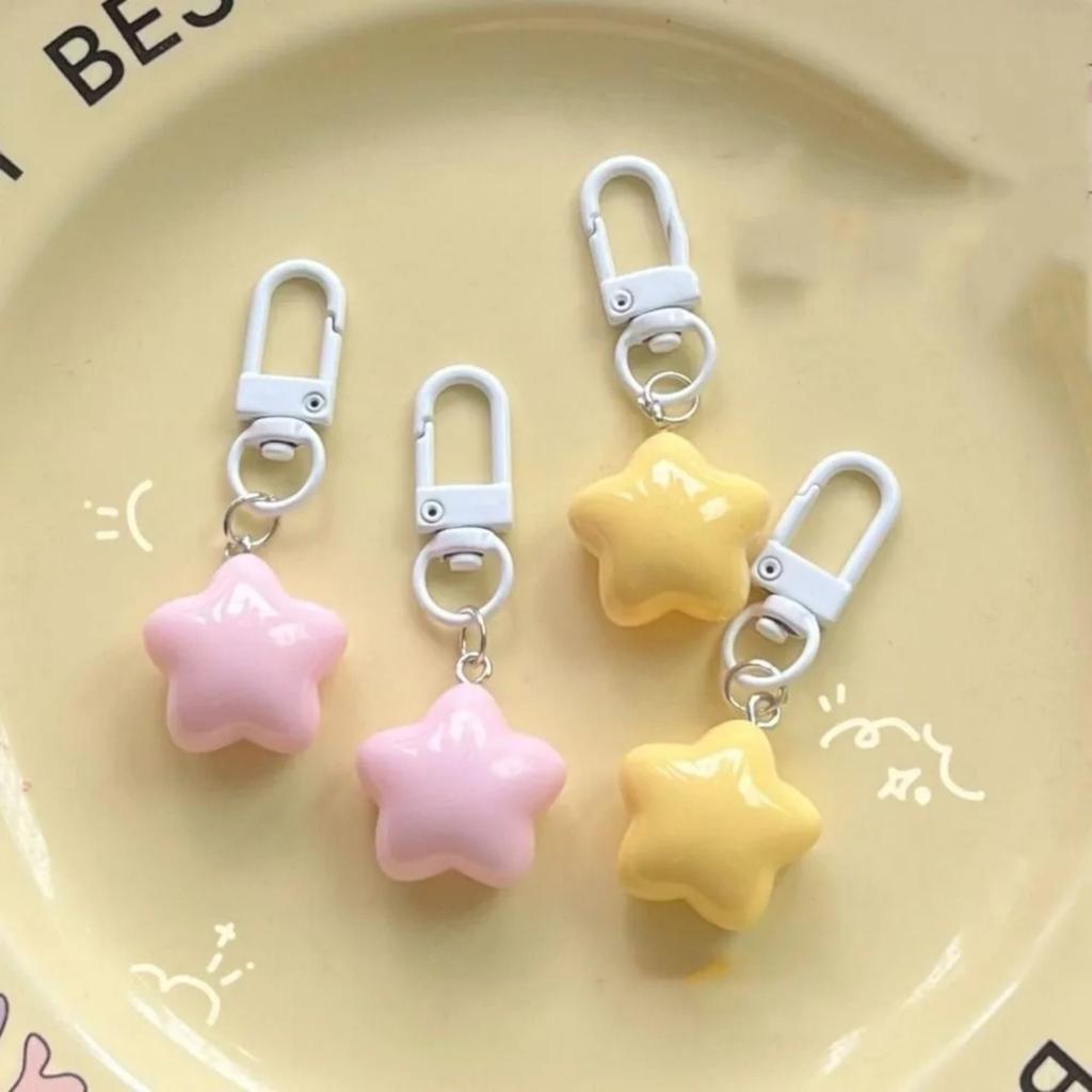 Breloc în formă de stea - Breloc drăguț cu talisman cu sclipici pentru femei, bărbați