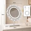 Miroir de maquillage - NETTLIFE - 30×38 cm - LED 3 modes (3000-6500K) - Intensité réglable - Blanc moderne