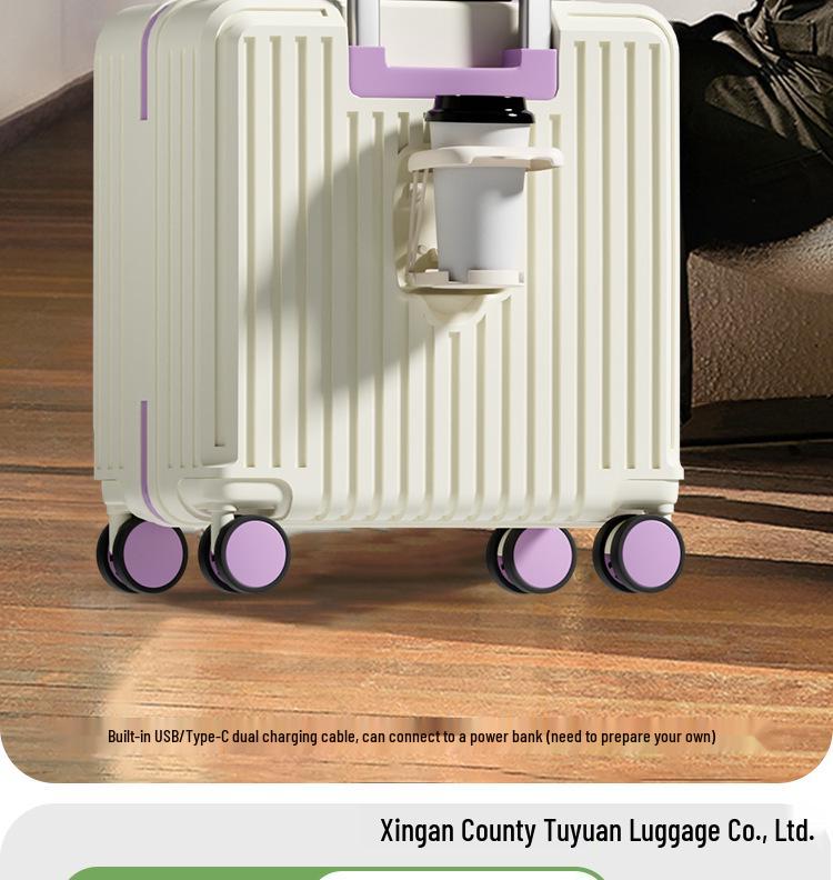 2025 New Style Spinner Suitcase: Lightweight 18" Carry-on with Combination Lock