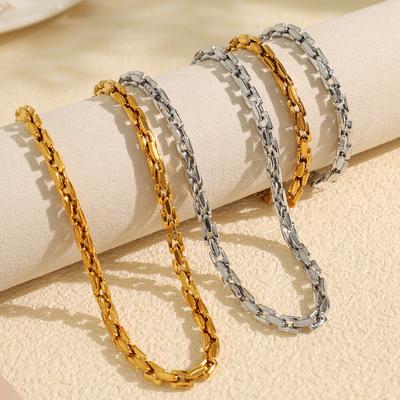Titanium Steel Cuban Chain Bracelet Trendy Girl Simple Generous Necklace Niche Unisex Ins Style Suit